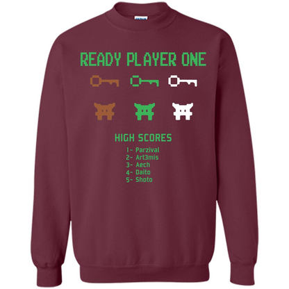 Video Games Ready Play One T-shirt Maroon