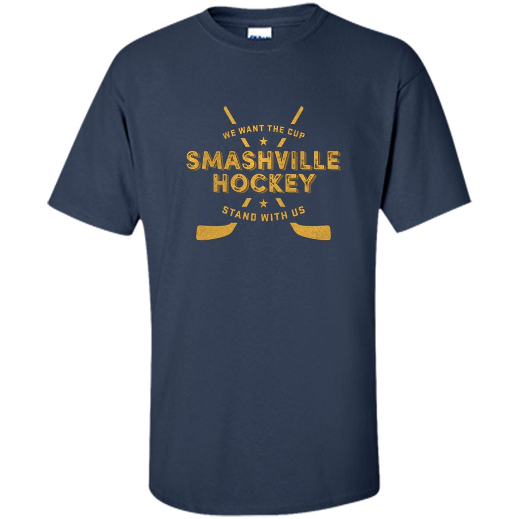 Smashville Hockey T-shirt We Want The Cup Navy