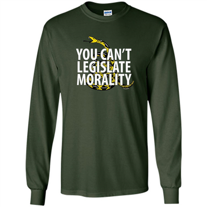 Gadsden Libertarian T-shirt You Can't Legislate Morality Forest Green