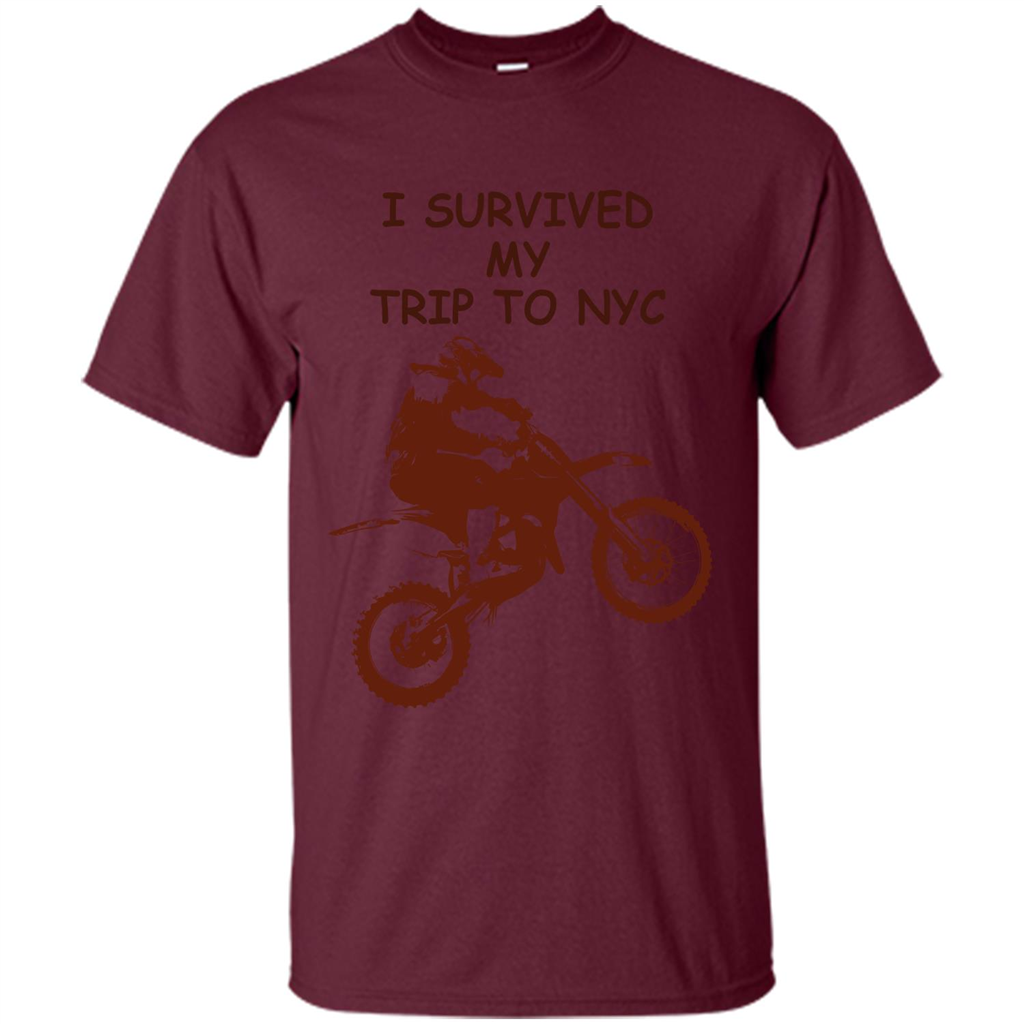 I Survived My Trip To NYC T-shirt Maroon