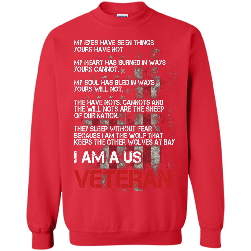 Military T-shirt I Am A Us Veteran T-shirt Red