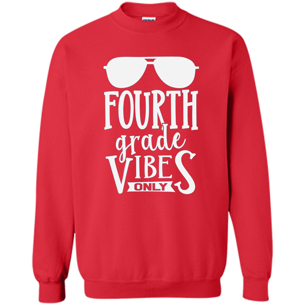 Fourth Grade Vibes Only T-shirt Back To School T-Shirt Red