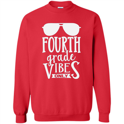 Fourth Grade Vibes Only T-shirt Back To School T-Shirt Red