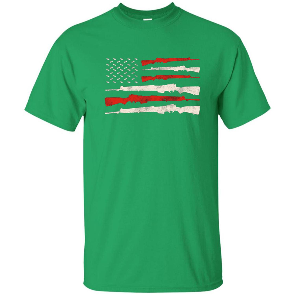 USA Flag Of Guns 2nd Amendment T-shirt Irish Green