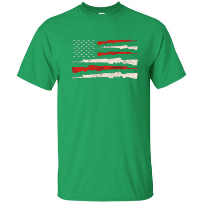 USA Flag Of Guns 2nd Amendment T-shirt Irish Green
