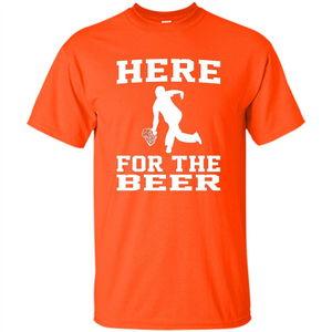 Funny Bowling Drinking Shirt Here For The Beer T-shirt