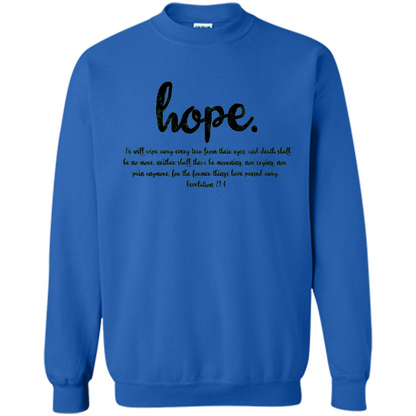 Hope Inspiration Tshirt With Bible Quote Royal
