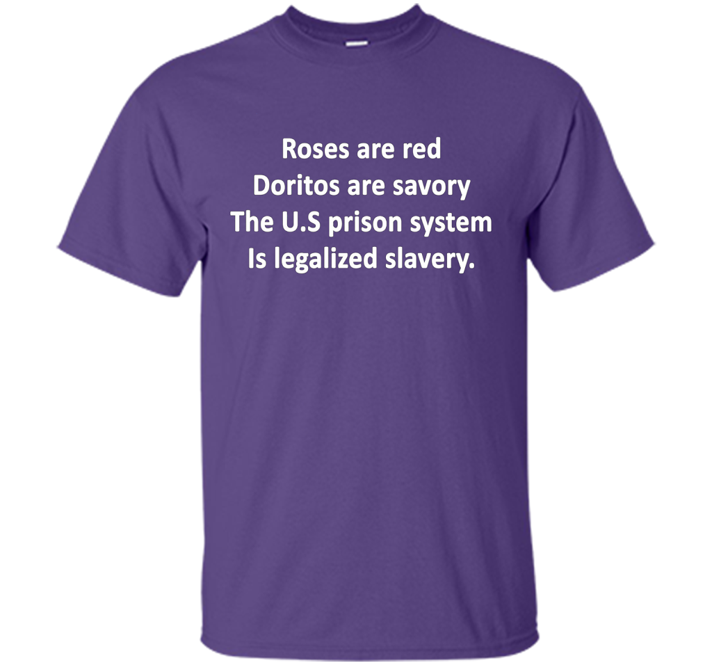 The U.S Prison System Is Legalized Slavery T-shirt Purple