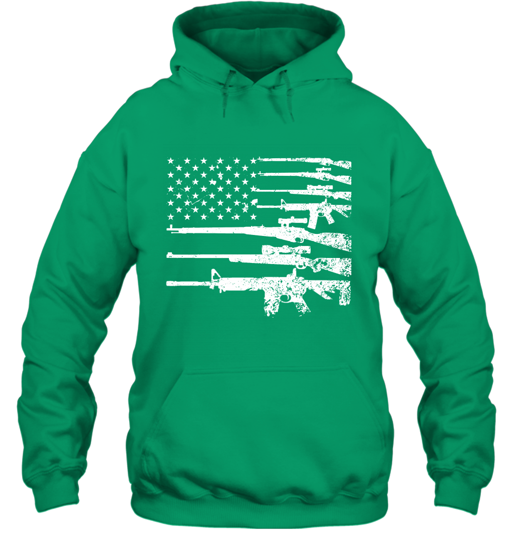 Gun US Flag Veteran Miltary Shirt Hoodie Hoodie Irish