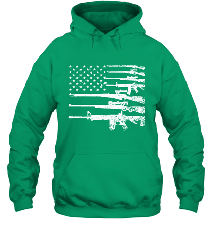 Gun US Flag Veteran Miltary Shirt Hoodie Hoodie Irish