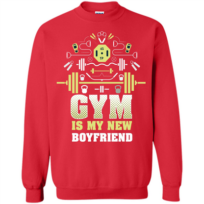 Gym Girl T-shirt Gym Is My New Boyfriend Red