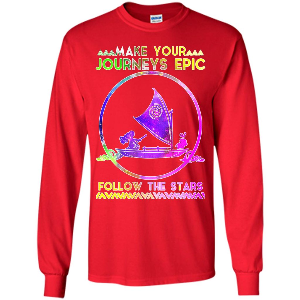 Movie T-shirt Make Your Journeys Epic Follow The Stars Red