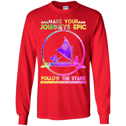 Movie T-shirt Make Your Journeys Epic Follow The Stars Red
