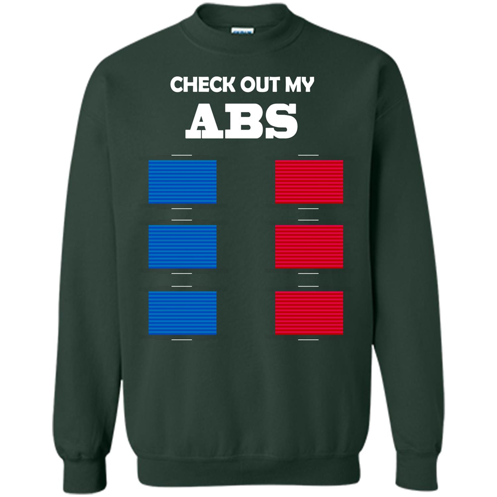 Funny Engineer T-shirt Check Out My Abs Forest Green