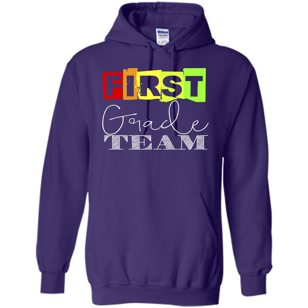 First Grade Team T-shirt School Day T-shirt Purple
