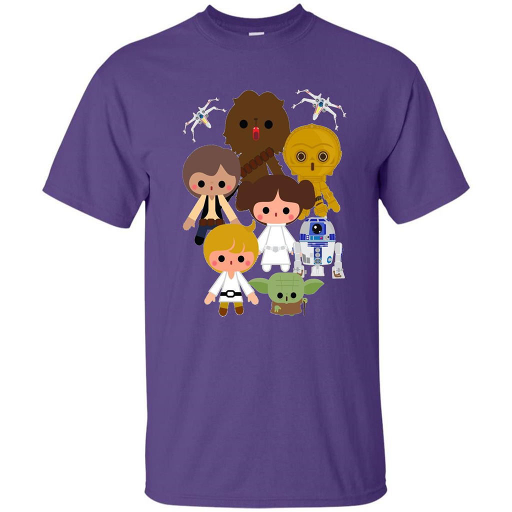 Movies T-shirt Cute Kawaii Style Heroes Premium Graphic T-Shirt Purple
