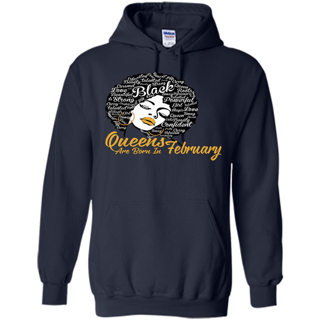 Queen Are Born In February T-shirt Navy