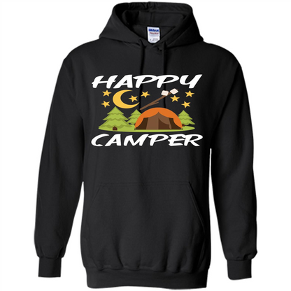 Happy Camper T-shirtt - Outdoor Night Sky Black