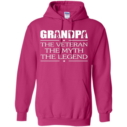 Fathers Day T-shirt Grandpa The Veteran The Myth The Legend Heliconia