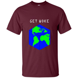 Flat Earther Get Woke T-shirt Earth Society T-shirt