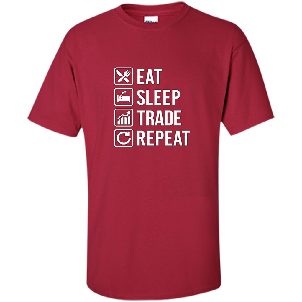 Eat Sleep Trade Repeat T-shirt Cardinal