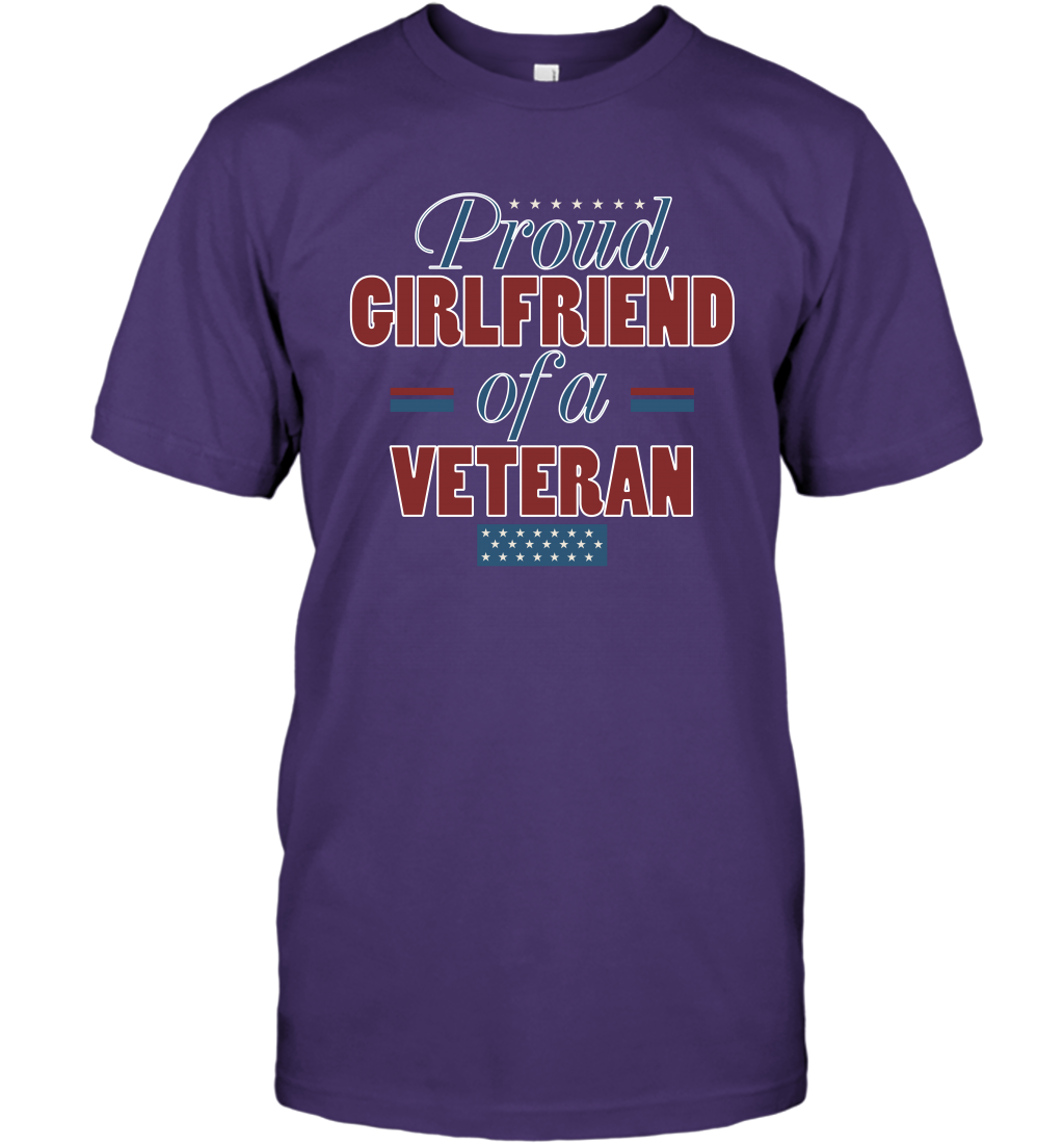 Proud Girlfriend Of A Veteran Shirt T-Shirt T-Shirt Purple