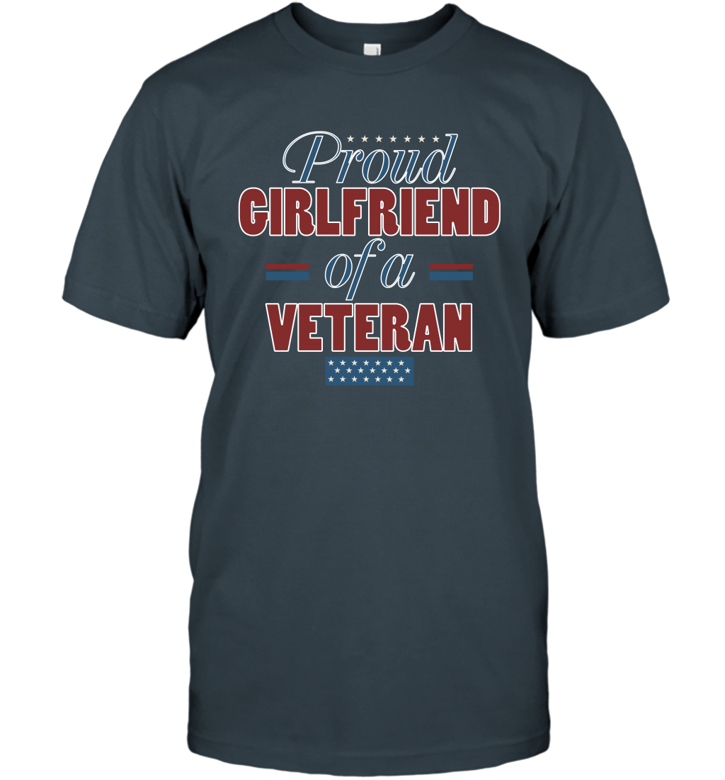 Proud Girlfriend Of A Veteran Shirt T-Shirt T-Shirt Charcoal