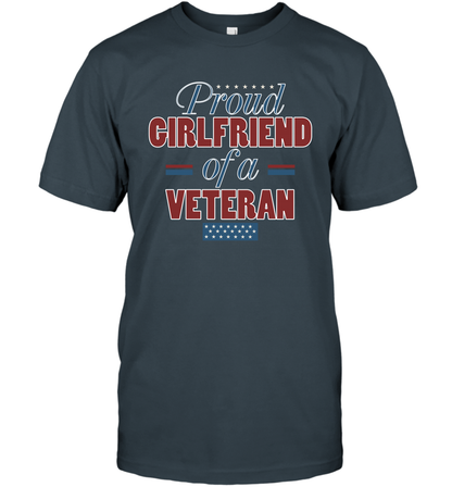 Proud Girlfriend Of A Veteran Shirt T-Shirt T-Shirt Charcoal