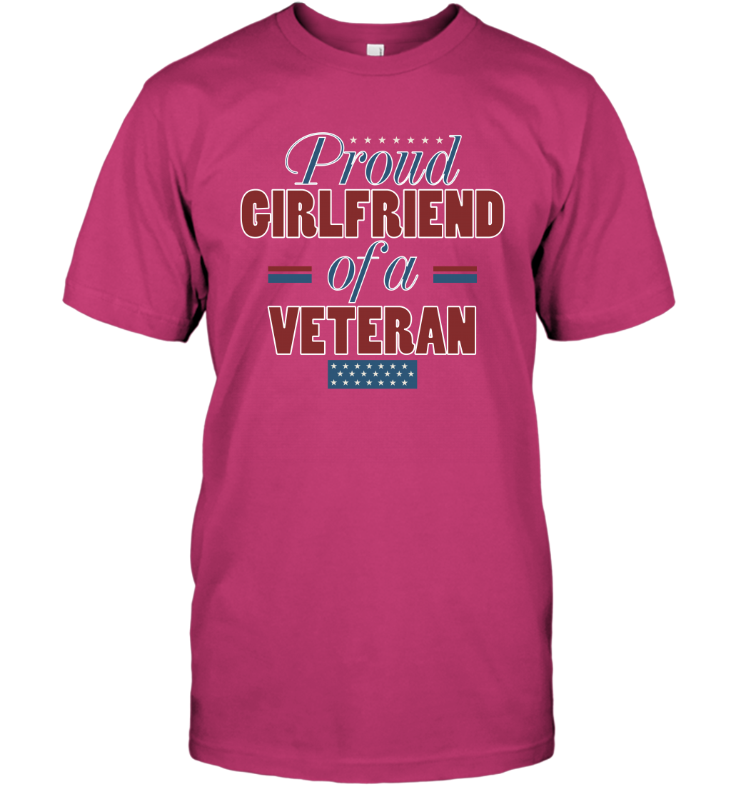 Proud Girlfriend Of A Veteran Shirt T-Shirt T-Shirt Heliconia