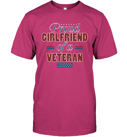 Proud Girlfriend Of A Veteran Shirt T-Shirt T-Shirt Heliconia