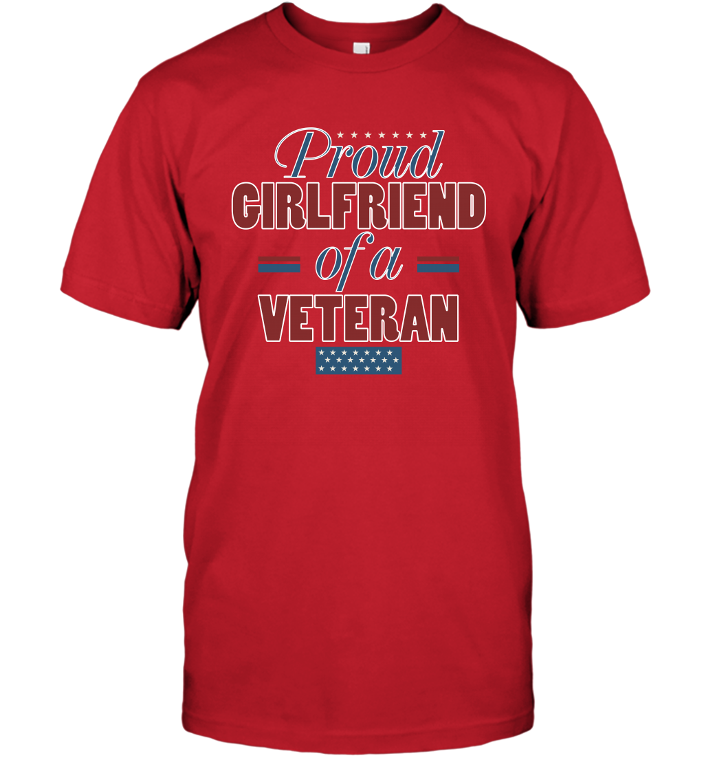 Proud Girlfriend Of A Veteran Shirt T-Shirt T-Shirt Red