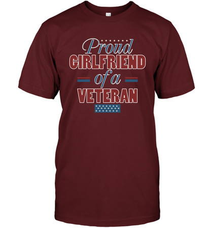 Proud Girlfriend Of A Veteran Shirt T-Shirt T-Shirt Cardinal