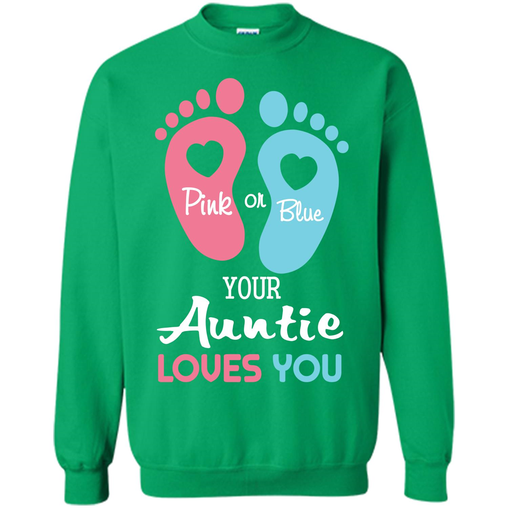 Baby T-shirt Pink Or Blue Your Auntie Loves You Irish Green
