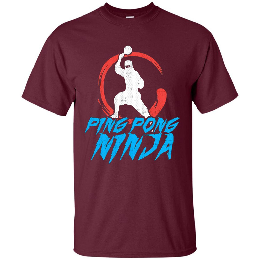 Ping Pong Ninja T-Shirt Maroon