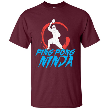 Ping Pong Ninja T-Shirt Maroon