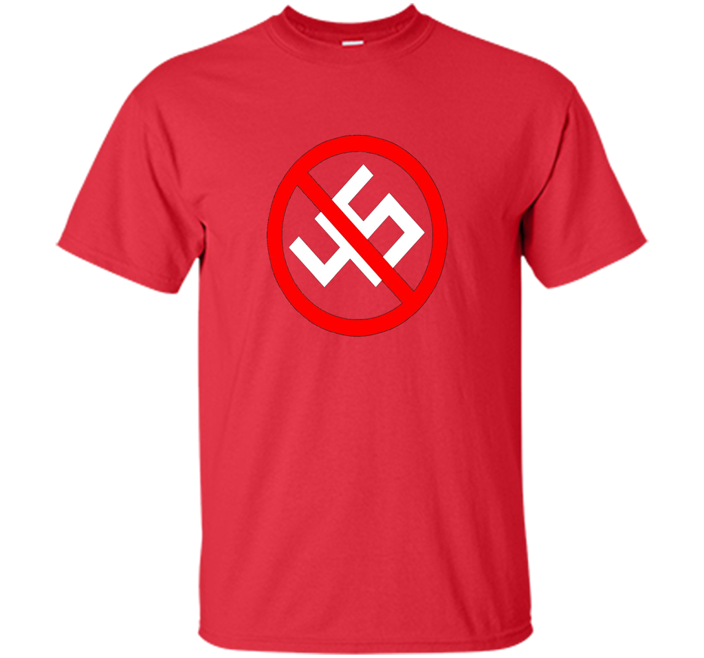 No 45 No Trump Anti Trump T-Shirt t-shirt Red