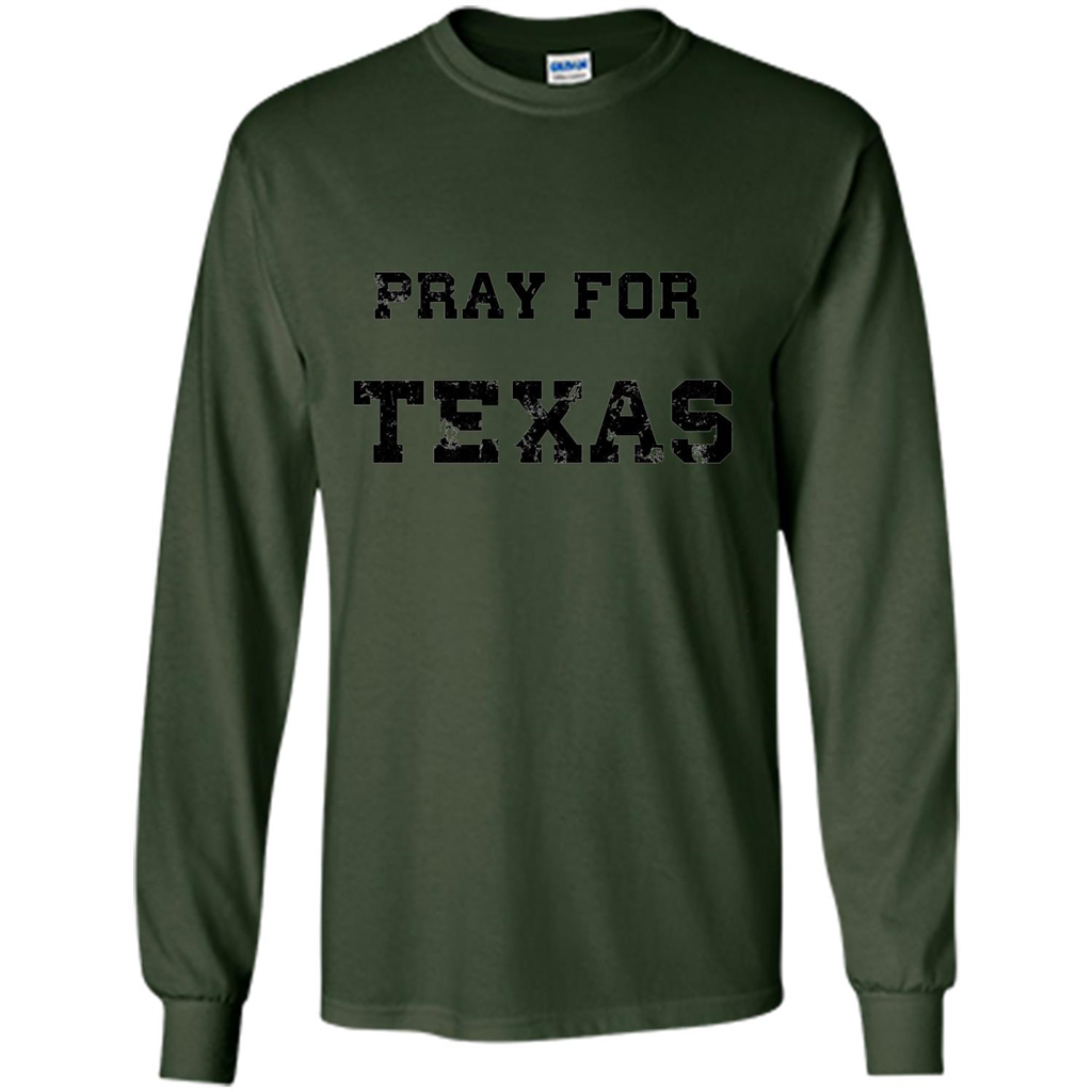 Pray For Texas T-shirt Forest Green