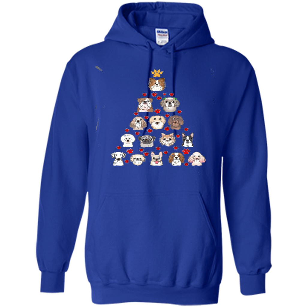 Dog Lover T-shirt Christimas Tree For Dog Lover T-shirt Royal