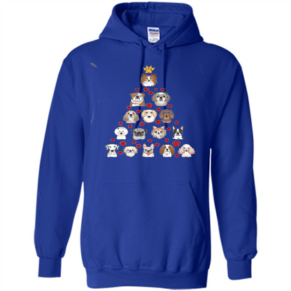 Dog Lover T-shirt Christimas Tree For Dog Lover T-shirt Royal