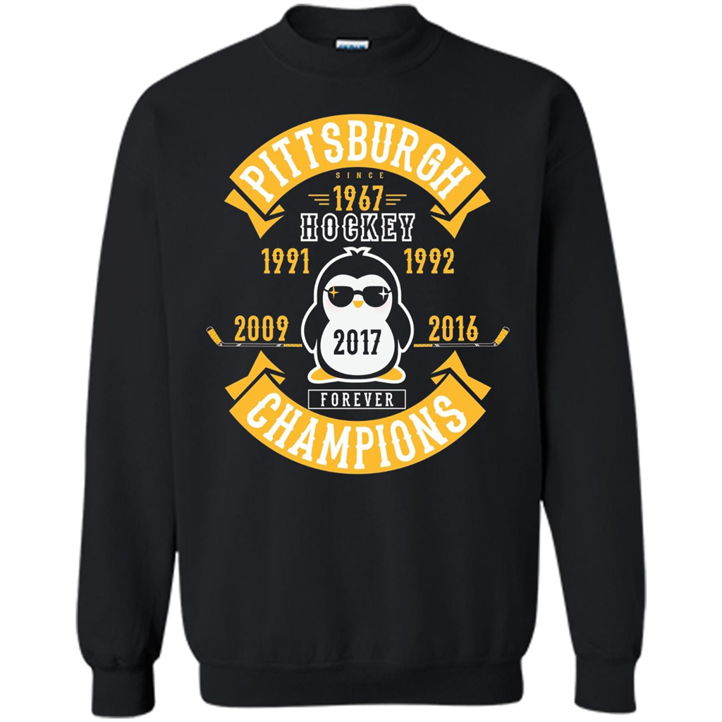 Pittsburgh Hockey 5 Times Cup Champions Cool Penguin T-shirt
