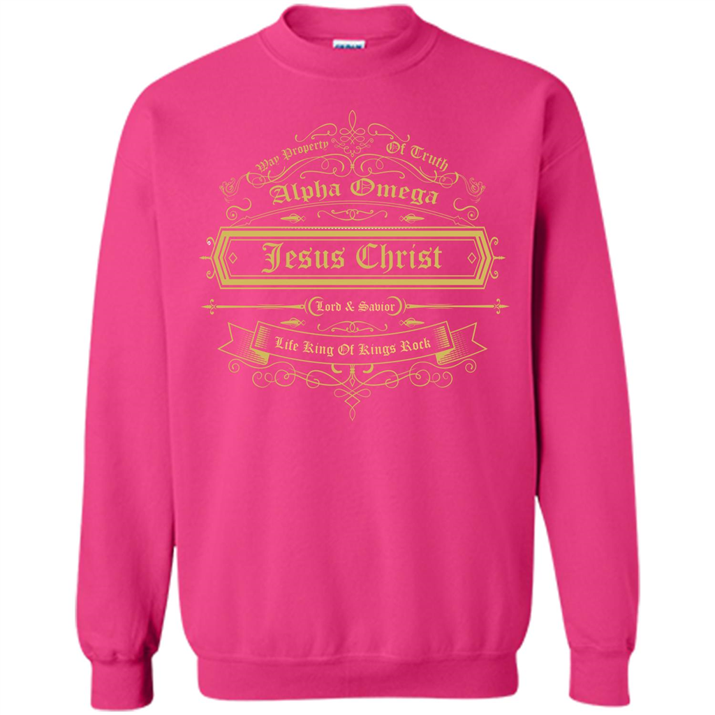 Christian T-shirt Way Property Of Truth Jesus Christ Alpha Omega Lord Heliconia