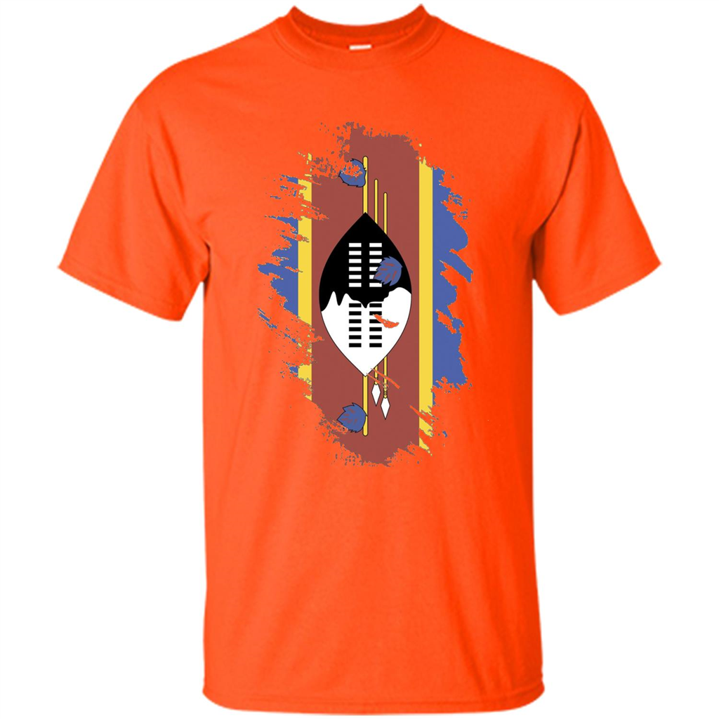 Flag of Swaziland T-shirt National Swaziland T-shirt Orange