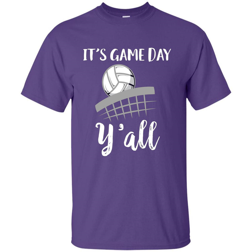 Volleyball Lovers T-shirt It's Game Day Y'all Tshirt Purple