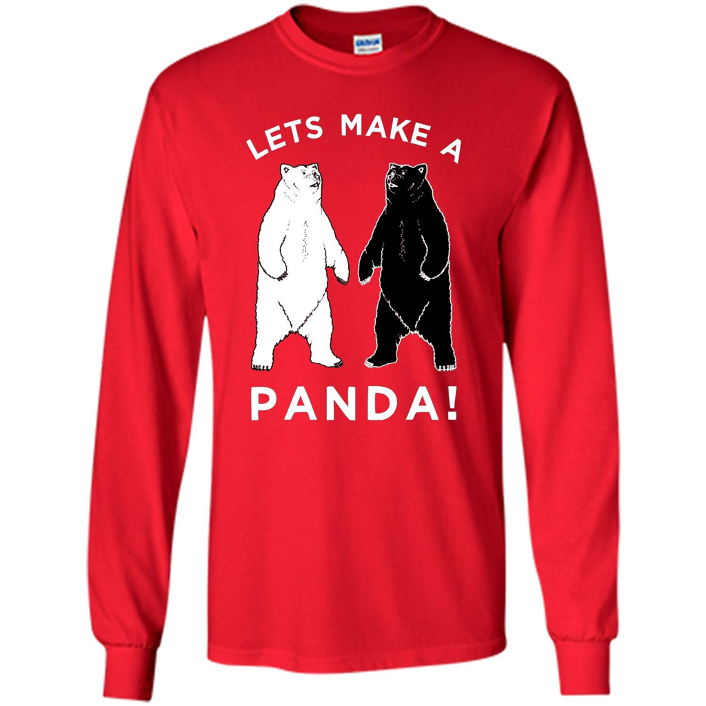 Funny Panda T-shirt Lets Make A Panda T-Shirt Red