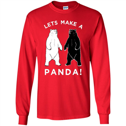Funny Panda T-shirt Lets Make A Panda T-Shirt Red