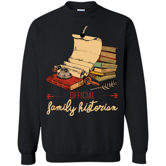 Family T-shirt Official Family Historian Black