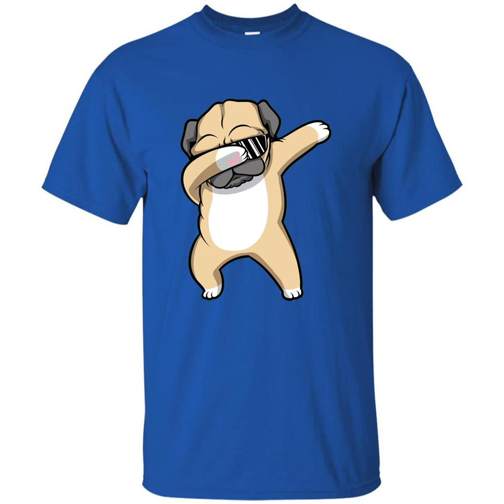 Dabbing Pug T-shirt Funny Cute Dog Dab Dance T-Shirt Royal