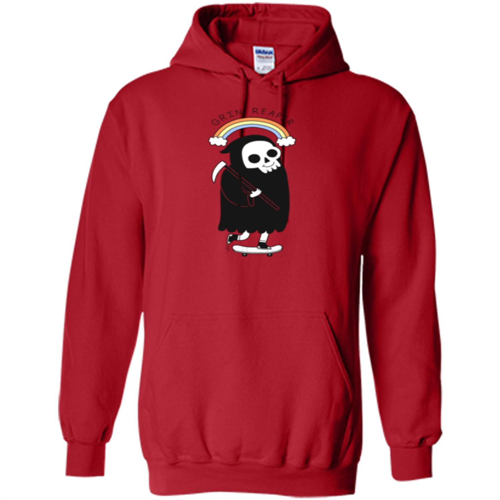 Grin Reaper Rainbow T-shirt Red