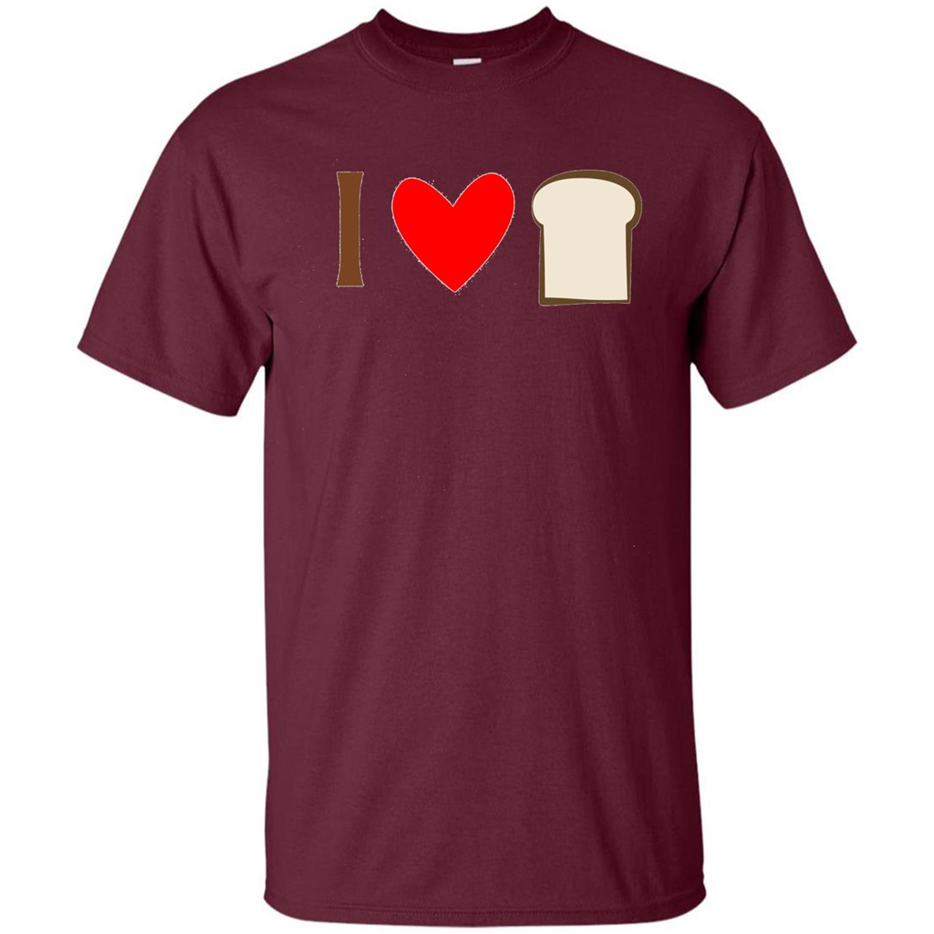 I Love White Bread T-shirt Maroon