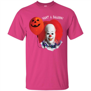 Halloween T-shirt Want A Balloon T-shirt